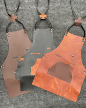 Load image into Gallery viewer, VINTAGE BROWN LEATHER APRON
