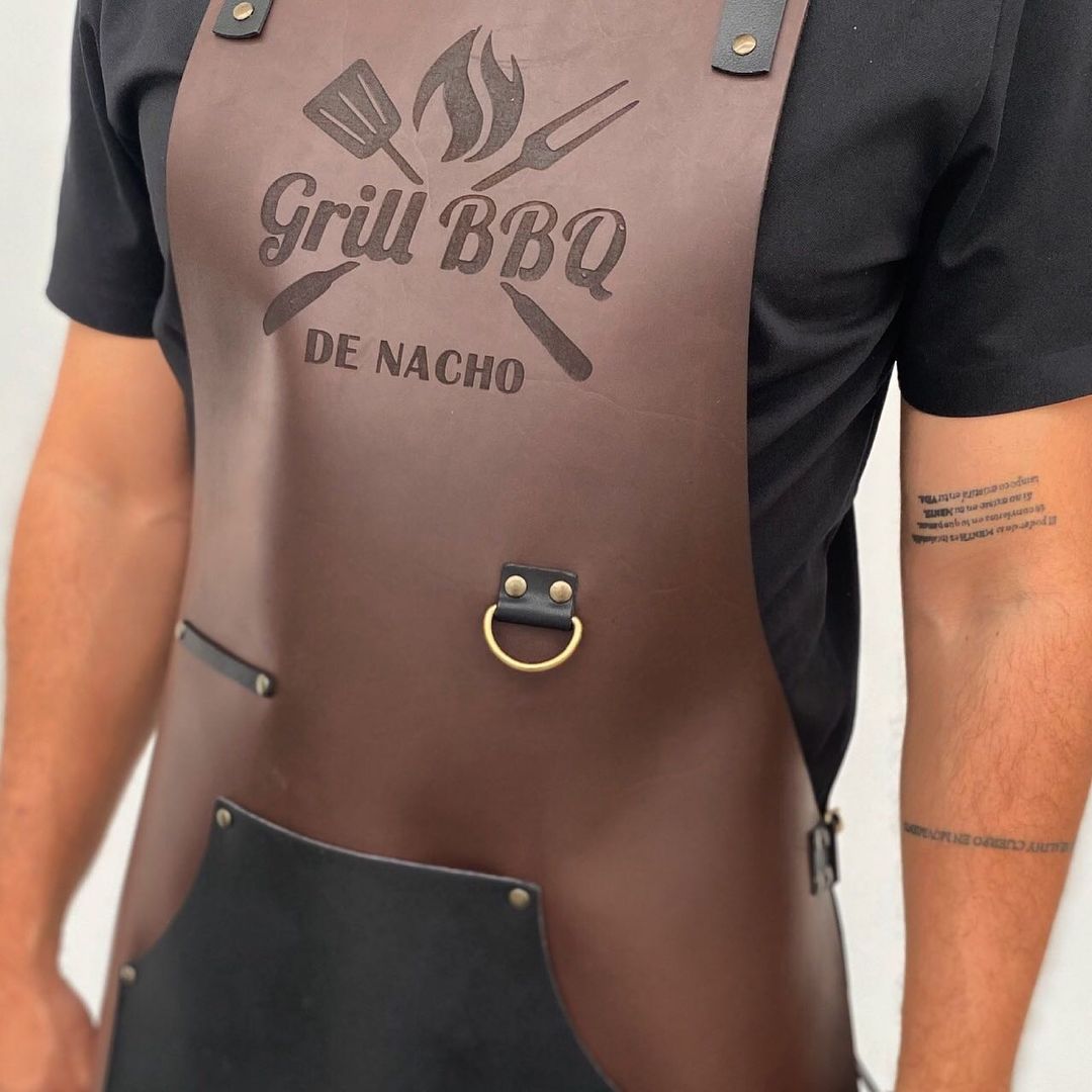 Delantal de cuero para asado, personalizado - foto 6