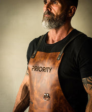 Load image into Gallery viewer, VINTAGE BROWN LEATHER APRON