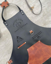 Load image into Gallery viewer, VINTAGE BLACK LEATHER APRON