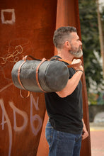 Load image into Gallery viewer, BLACK LEATHER DUFFEL BAG