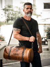 Load image into Gallery viewer, HERITAGE RUSTIC BROWN LEATHER DUFFEL BAG