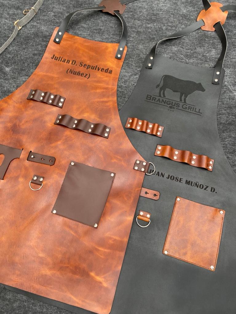 Delantal de cuero para asado, personalizado - foto 7