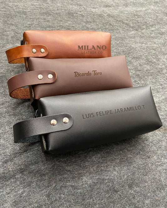 Neceser de cuero personalizado para viaje