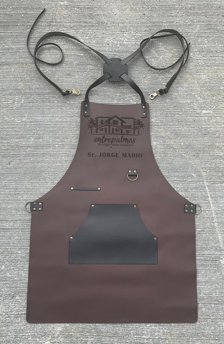 VINTAGE BROWN LEATHER APRON