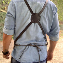 Load image into Gallery viewer, VINTAGE RUSTIC BROWN LEATHER APRON
