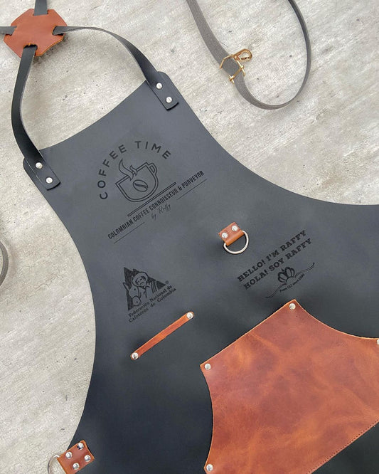 Delantal de cuero para tatuador, personalizado - foto 2