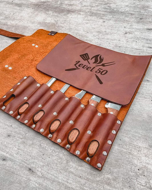 Estuche de cuero para cuchillos de chef