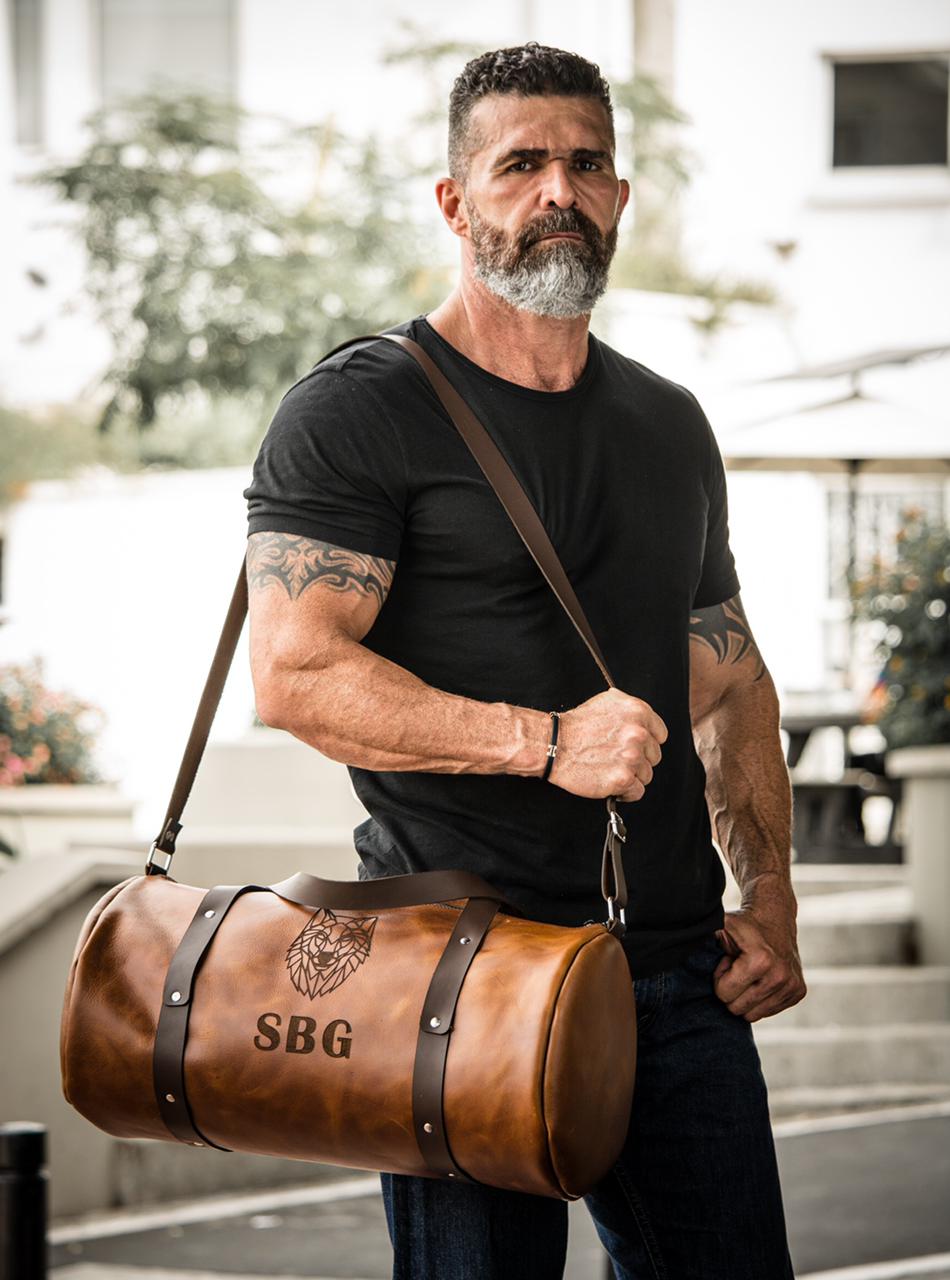 HERITAGE RUSTIC BROWN LEATHER DUFFEL BAG