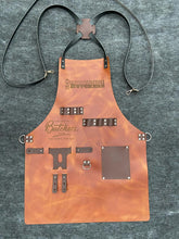 Load image into Gallery viewer, HERITAGE RUSTIC BROWN LEATHER APRON
